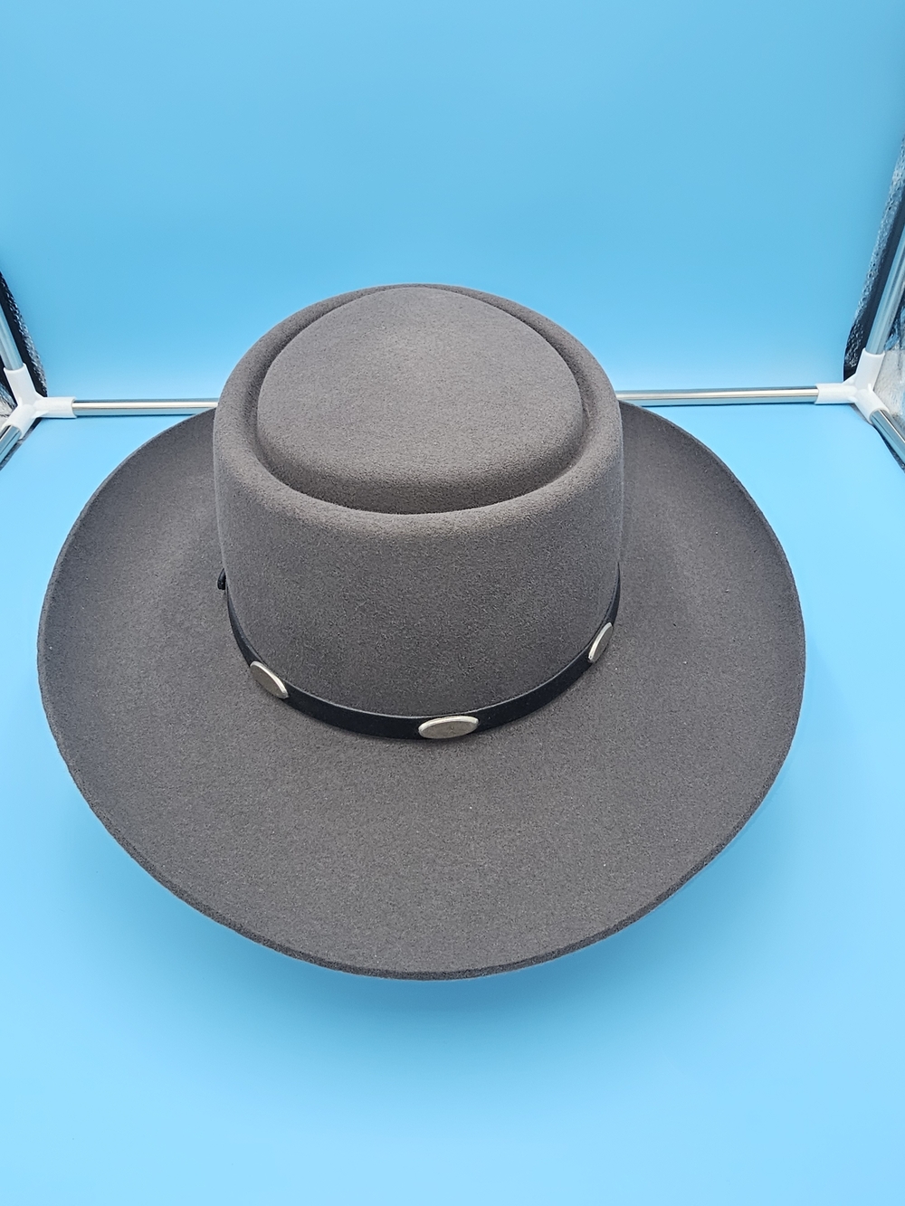 Stetson Gun Club "Gambler" - 5X Fur Felt In Gray, Size 7 - Picture 5 of 7